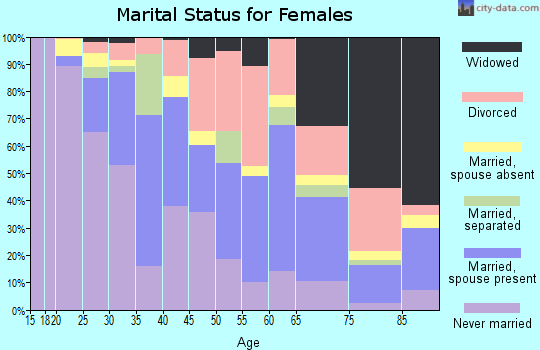 Zip code 29601 marital status for females