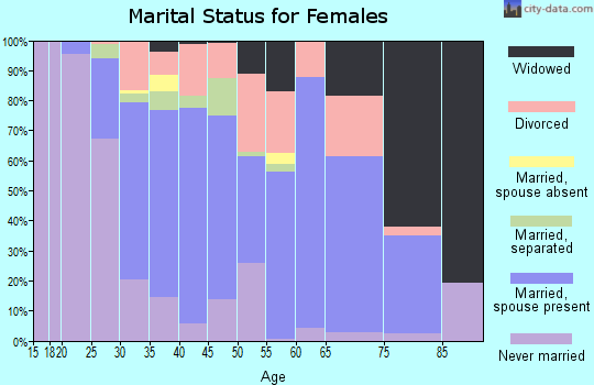 Zip code 29630 marital status for females