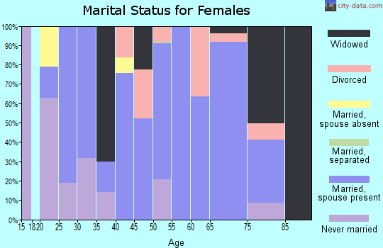 Zip code 29643 marital status for females