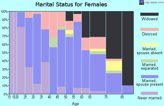 Zip code 29655 marital status for females