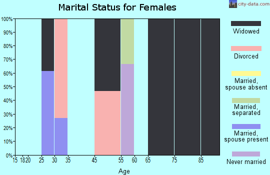 Zip code 29656 marital status for females