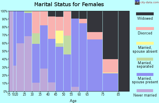 Zip code 29661 marital status for females