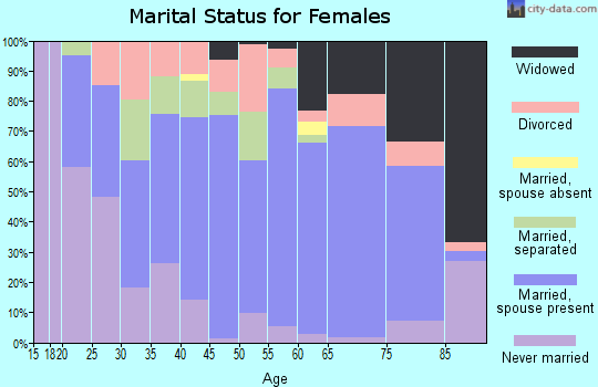 Zip code 29666 marital status for females