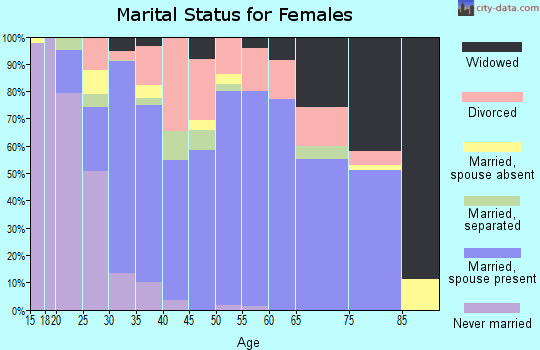 Zip code 29669 marital status for females
