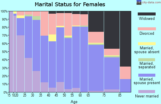Zip code 29671 marital status for females