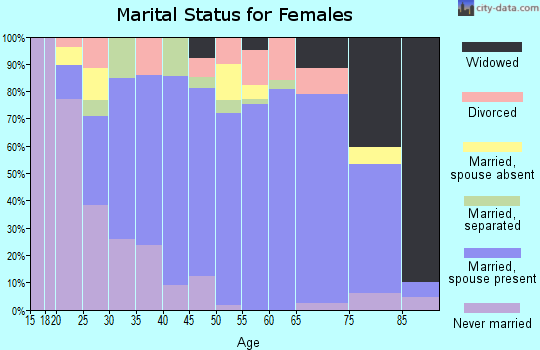 Zip code 29672 marital status for females