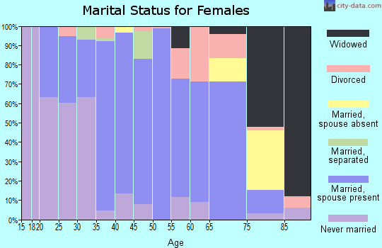 Zip code 29696 marital status for females