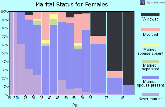 Zip code 29697 marital status for females