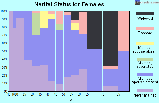 Zip code 29714 marital status for females