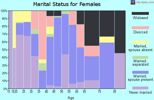 Zip code 29718 marital status for females