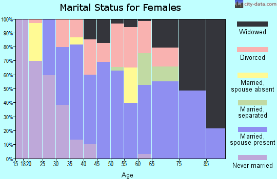 Zip code 29742 marital status for females