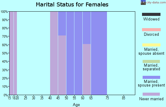 Zip code 29836 marital status for females