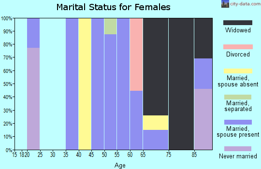 Zip code 29838 marital status for females