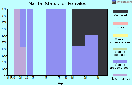 Zip code 29846 marital status for females