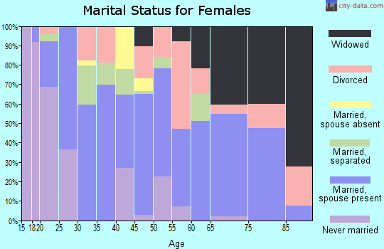 Zip code 29851 marital status for females