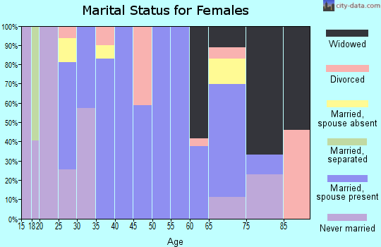 Zip code 29911 marital status for females