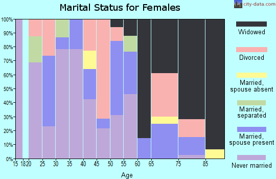 Zip code 29935 marital status for females