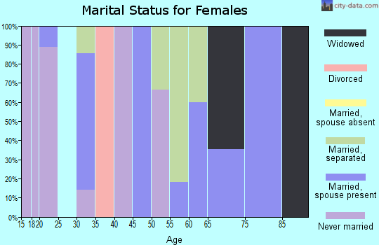 Zip code 29939 marital status for females