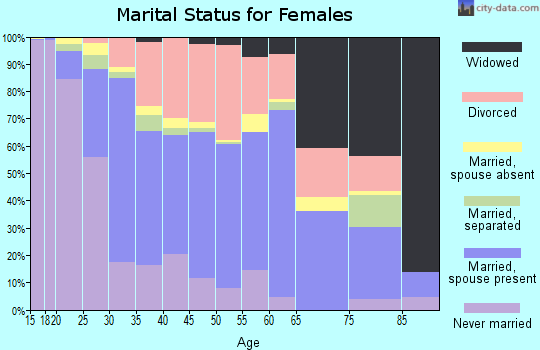 Zip code 30039 marital status for females