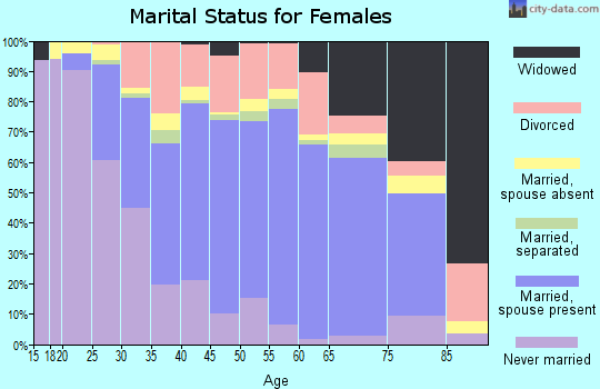 Zip code 30078 marital status for females