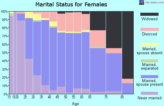 Zip code 30101 marital status for females