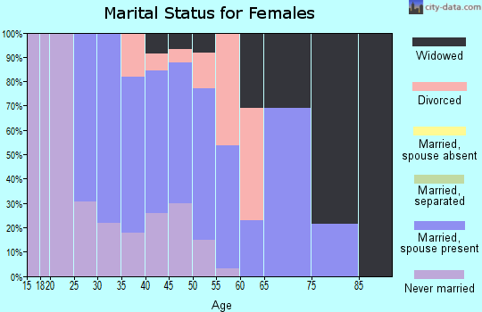 Zip code 30137 marital status for females