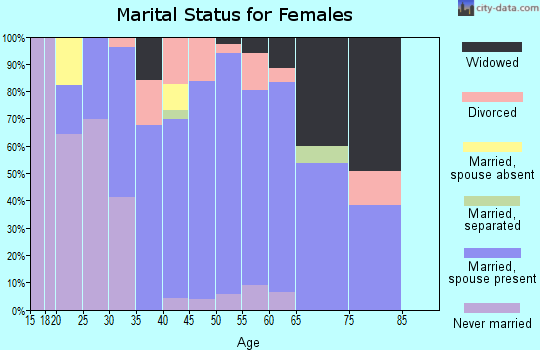 Zip code 30187 marital status for females