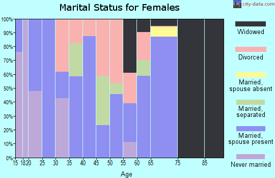 Zip code 30256 marital status for females