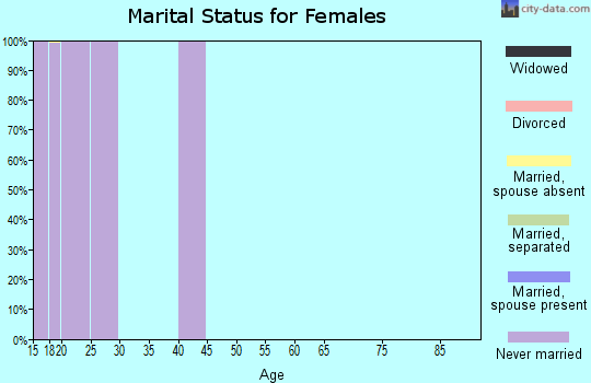 Zip code 30322 marital status for females