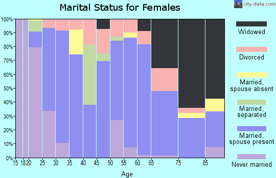 Zip code 30535 marital status for females