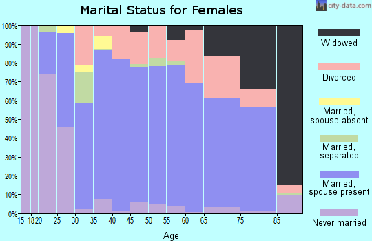 Zip code 30540 marital status for females
