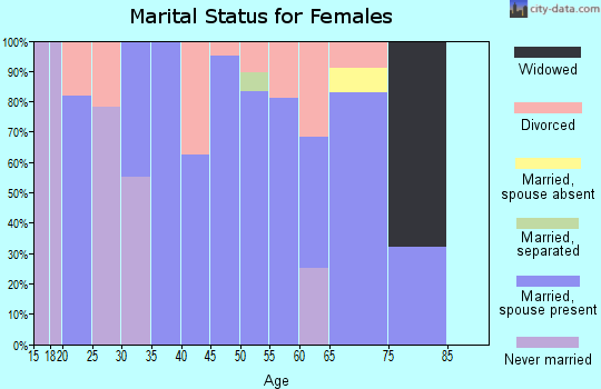Zip code 30541 marital status for females
