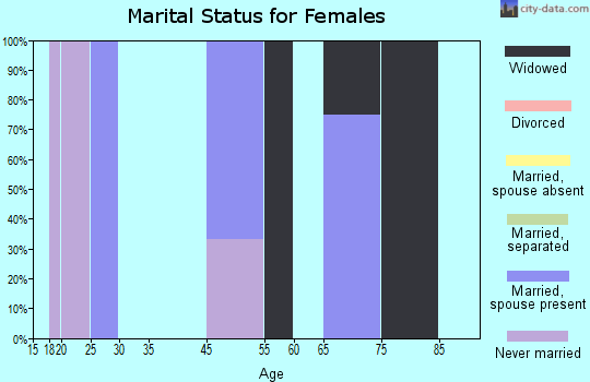 Zip code 30639 marital status for females