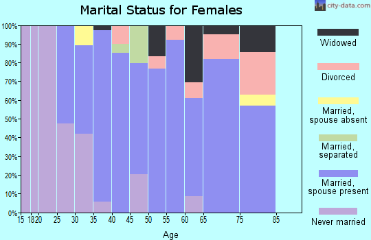 Zip code 30641 marital status for females