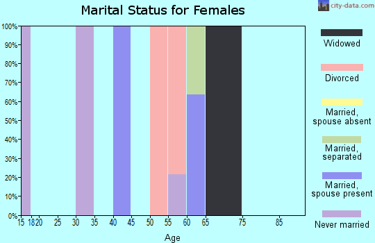 Zip code 30665 marital status for females