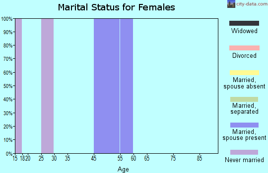 Zip code 30726 marital status for females