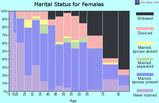 Zip code 30728 marital status for females