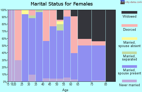 Zip code 30731 marital status for females