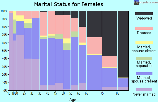 Zip code 30741 marital status for females