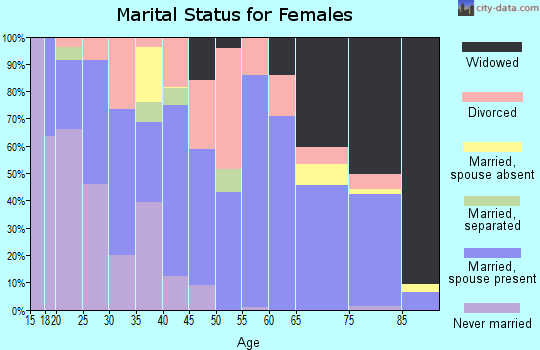 Zip code 30742 marital status for females