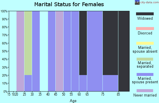 Zip code 31003 marital status for females