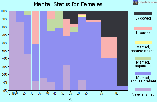 Zip code 31017 marital status for females