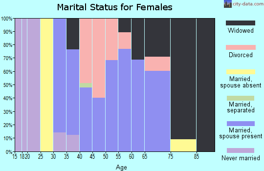 Zip code 31019 marital status for females