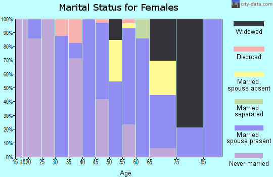 Zip code 31049 marital status for females