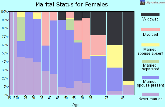 Zip code 31055 marital status for females
