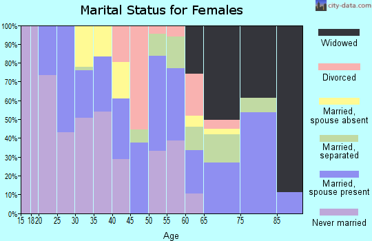 Zip code 31063 marital status for females