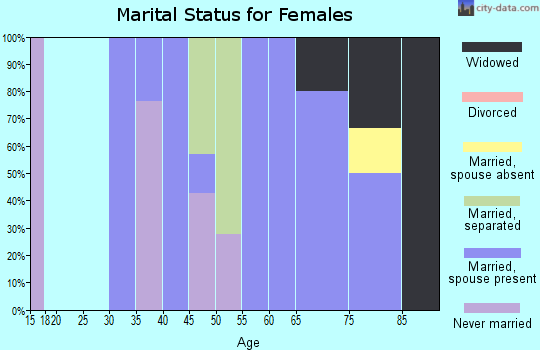 Zip code 31067 marital status for females