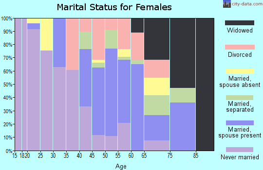 Zip code 31068 marital status for females