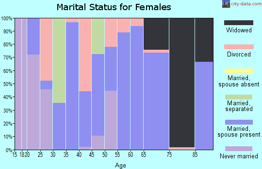 Zip code 31070 marital status for females