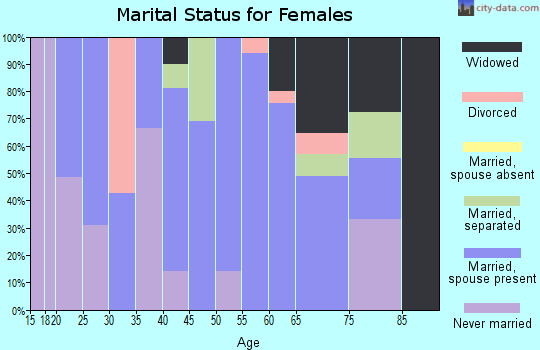 Zip code 31072 marital status for females
